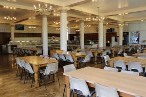 Dining hall at XUK residential summer camps
